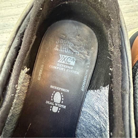 Johnston & Murphy XC4 Casual Navy Waterproof Oxfords with Tan Size 10.5M N - Picture 8 of 17